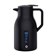 온도조절 차량 전기포트 1000ml 시거잭 12v24v 카포트, 블랙 자동차 가정 겸용