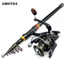 텔레스코픽 낚싯대 콤보 및 릴 키트 스피닝 낚시 릴 기어 폴 세트 낚시 릴 및 로드, 04 2.7M Rod With BK3000