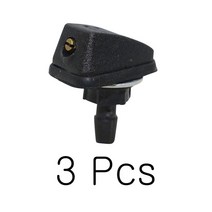 범용 자동차 앞 유리 와셔 스프링클러 헤드 와이퍼 팬 모양의 스파우트 커버 물 배출구 노즐 조정 1-5 개, 01 3피스 Nozzle