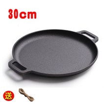 논코팅 무쇠 주철판 원형 그리들 고기불판 캠핑, 30cm