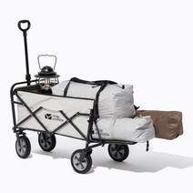 캠스존 캠핑웨건 카트 테이블 캠핑캐리어 접이식 확장형, 카키, 카키