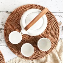 [떰띵마켓]라탄 컵받침 티코스터 다용도 코스터 찻잔받침 20cm