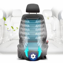 스카이콘 더쎈 차량용 빅팬 쿨링시트 쿨 바람 통풍시트, 승용차/SUV/트럭/버스용(12V/24V겸용), 1개