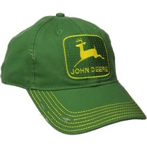 John Deere NCAA 남성용 빈티지 로고 캡, 01 초록색.