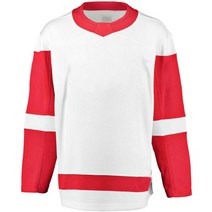 하키복 하키복세트 반티 아이스 단체복 맞춤형 하키 저지 미국 디트로이트 스 하키 저지 맞춤 귀하의 이름 임의의 숫자 스티치 문자 숫자 모든 크기, 디트로이트 화이트, 5xl