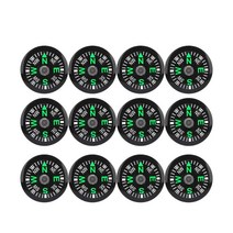 Lazmin112 12PCS 단추 나침반 하이킹 캠핑 야외 활동 액세서리에 대 한 팔찌 목걸이 키 체인에 작은 나침반