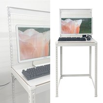 듀얼 모니터 책상 높낮이조절 컴퓨터 노트북 거치대 1단, 블랙