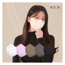 아바 KF94 새부리형 컬러 마스크 중형 100매, 중형 아이보리
