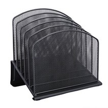Klickpick Office 5 Sections Desktop Inclined File Document Sorter Organizer Mesh Desk Organizer Sort, 1