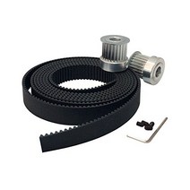 BEMONOC 2Pcs 20 Teeth HTD 3M Timing Pulley Bore 6.35mm & 2Meters 3M Open Ended Polyurethane Rubber T, 1, BEMONOC 2Pcs 20 Teeth HTD 3M T