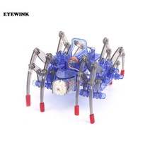 스파이더 로봇 DIY 기술 소규모 생산 전기 크롤링 과학 장난감 조립 재료 선물 색상 상자 0.25X