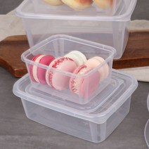 오메가키친 투명 사각용기 탕용기국물 밀폐 죽용기 포장 일회용, 투명사각용기 2.7리터(50개)