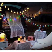 일루몬트 감성충만 캠핑 차박 줄전구 건전지형 앵두전구 LED줄조명 무드등 왕앵두 대형소켓 스트링라이트, 6m40구(웜화이트)/건전지불포함