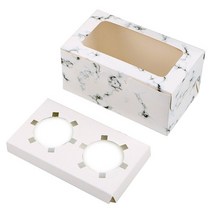 투명창 머핀 상자 컵케이크 타르트 (10P), T-대리석 2구