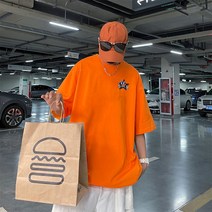 라운드박스티 XZ1315 ST12 플라워 프린팅 캐쥬얼 루즈핏티 라이브 납품 메인푸시 가격차 빅 4995337626