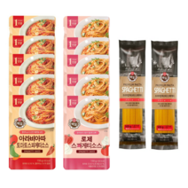 백설 스파게티 소스 150g x 10개(로제 5개+아라비아따 5개) + 스파게티면 500g x 2개, 세트