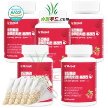 HACCP 식약청 인증 링곤베리 글루타치온 콜라겐 정 저분자 피쉬콜라겐 퀸즈 베리 글루탐산 시스테인 글리신 엘라스틴 링곤베리글루타치온콜라겐정 + 슈퍼푸드.com 연자육 티백, 5세트, [(500mg x 90정) + 1g]