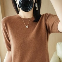 노르딕스웨터 년 봄 여성용 오넥 반팔 절묘한 캐시미어 스웨터 풀오버