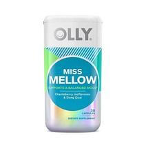 OLLY Miss Mellow Capsules Hormone Balance and Mood Support Vegan Capsules Supplement for Women - 30