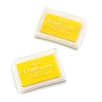 크래프트 스탬프 유성 잉크 패드 옐로우 노랑 컬러 다꾸 도장 인주 다이어리
