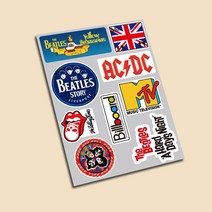 sticport 오토바이 스쿠터 멀티스티커모음1 베스파스티커 슈퍼커브스티커, 4락앤롤멀티