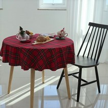 디케이홈 데코 원탁 테이블 보 순면 테이블 커버, 정사각형 (140x140), 순면 20수 워싱광목