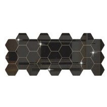 벽면 거울 시공 붙이는 시트지 팔각 육각 벽걸이 아크릴 부착 전신12pcs 3d 벽 스티커 diy 아트 홈 장식 거실 타일 스티커, 협력사, 8x7x4cm, 12개 블랙