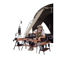 지에스피 IGT테이블 원액션 캠핑테이블 원버너 조립식 높이조절, 밀크 커피의 대형 선반