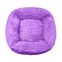 애완견 침대 슈퍼 소프트 개집 사각형 푹신 고양이 집 수면 쿠션 매트 소파 빨 수 강아지, 01-100CM Up To 30KG, 22-purple