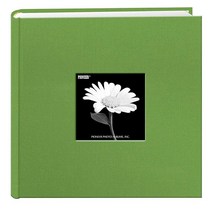 패브릭 프레임 커버 사진 앨범 200 포켓 10.2cm x 15.2cm(4 x 6인치) 사진 보관 딥 블랙, Album, Citrus Green