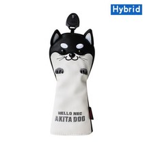 귀여운 골프 헤드커버 아이언 골프채 퍼터 드라이버 가죽커버, Black For Hybrid