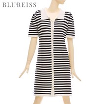 [블루레이스] 카라배색단추여밈니트원피스_B2M1OP3731