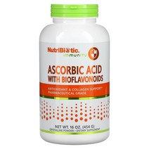 뉴트리바이오틱 NutriBiotic Immunity 아스코빅애씨드 위드 바이오플라보노이드 결정질 분말 454 g(16 oz)옵션확인필수, 226.8 g