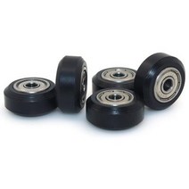 DollaTek 5피스 24mm 3D 프린터 대형 플라스틱 풀리 패시브 라운드 휠 베어링 아이들러 기어 펄린 포함