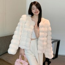 여성 겨울 모피 코트 밍크 양털 모조 후드 코트 롱 코트 오버핏 루즈핏 스웨이드
