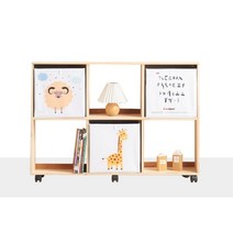 2단 6칸 초등학생 자녀방 이동식 원목 책장1150 미팅룸 드라마, 고무나무