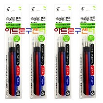 PILOT 프릭션 지워지는 다색 슬림 볼펜 0.5mm 리필심 3본입 x 4개, 믹스4개