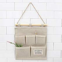 [SBS 편의점샛별이] 린넨 5칸 벽걸이 수납걸이 / 영수증꽂이