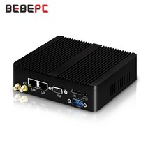 미니 PC 소형 mini 컴퓨터 BEBEPC 팬리스 인텔 셀러론 J1900 N2830 듀얼 LAN 윈도우 10 J2900 4 코어 산업용 데스크탑 COM WiFi HTPC, 04 8G RAM 128G SSD WiFi, Pentium J2900 2 LAN