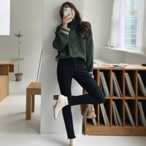 [바보사랑] 여성 블랙 스키니 데님 팬츠 진 청바지