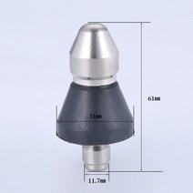 1PC 1/4 3/8 고압 세척기 하수도 6 제트 노즐 세탁기 배수 청소 파이프 준설 청소 노즐 1 전면 6 후면, [01] Model 1, 01 Model 1
