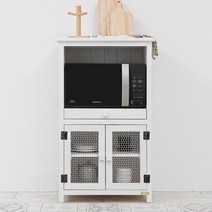 원목 철망렌지대(White), 단품