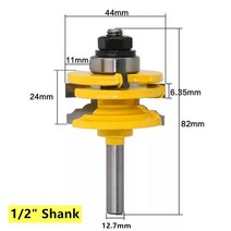 고속절단기 타일 컷팅기 철근 나무 절삭기 Citop-8mm /12.7mm 생크 라우터 비트 밀링 커팅 캐비닛 장부 커, 02 12.7mm shank