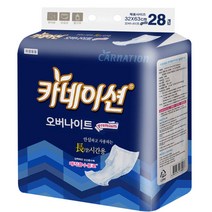 카네이션 성인용기저귀/속기저귀/오버나이트 28매X5팩(140매/ 사이즈32x63cm/장시간용 6회분), 야간용 롱패드, 28개입, 5개