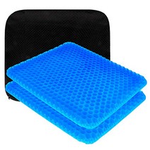 겔 쿠션 고통기성 젤 쿠션 벌집 구조 고반발 무중력 쿠션 사계통용 방석 커버 부착 재택근무 텔레워크 오피스 자택차 의자용 (2개 세트)