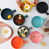 세라믹접시 손잡이앞접시 그릇 스웨덴 핀란드 브런치, 그레이