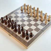 트리 앤티크 접이식 자석 체스 세트 36 x 36 cm, 골드 + 실버