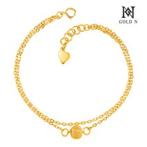골드앤 순금 24K 글리터 두줄 팔찌 (1형)_3.75g