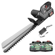 독일기술 충전식 전정기 무선 헤지 트리머 충전 전동 전기 미니 예초기 커터 가지치기 벌초, 142900mAh 배터리 2개 300분 단날 세트