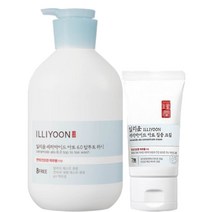 (일리윤 대용량세트)세라마이드 아토 6.0 탑투토 워시 1L+ 집중크림 75ml /무향 /약산성 /샴푸겸용바스 /연약건조한피부, 1세트